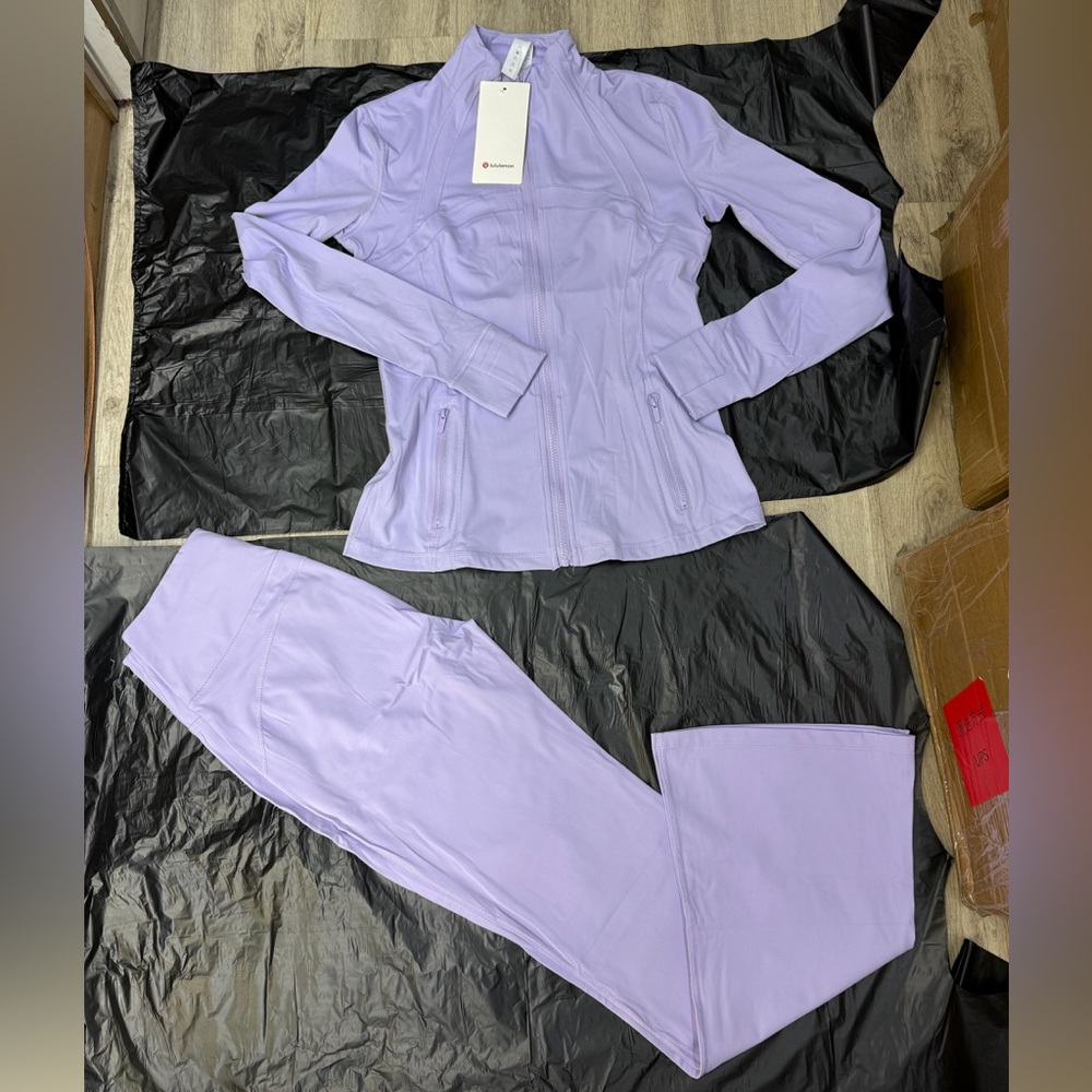 Lululemon Athletica Purple Define Jacket & Flared Leggings Set - Picture 1 of 1